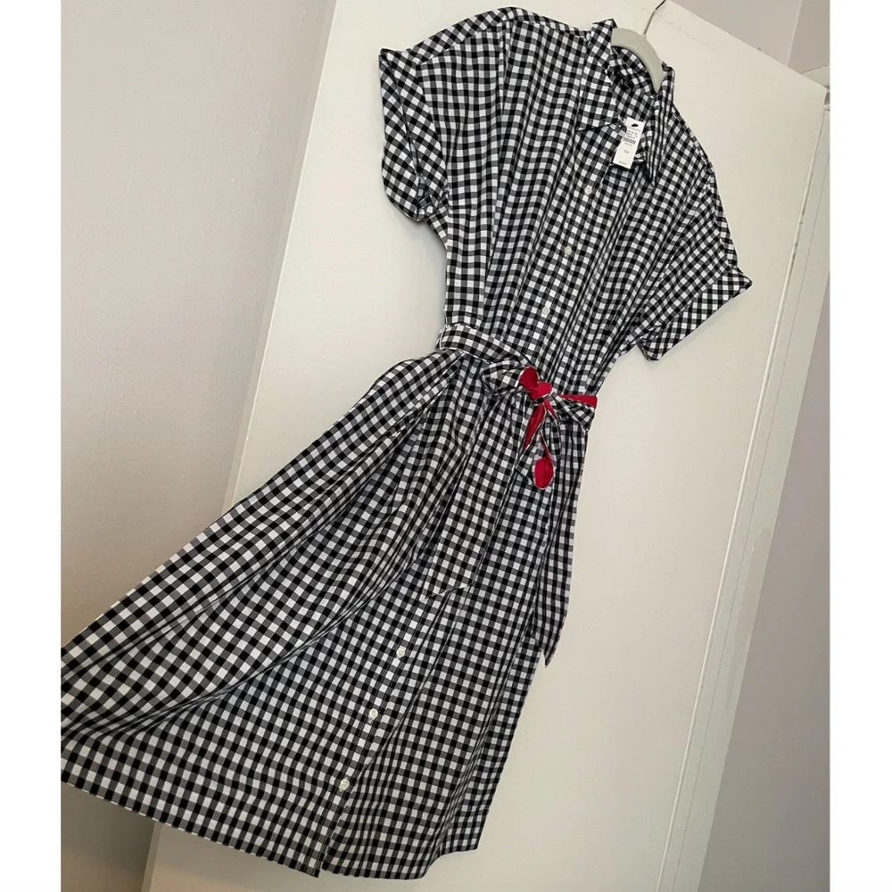 Talbots Gingham Shirt Dress - 16P - Picture 2 of 9